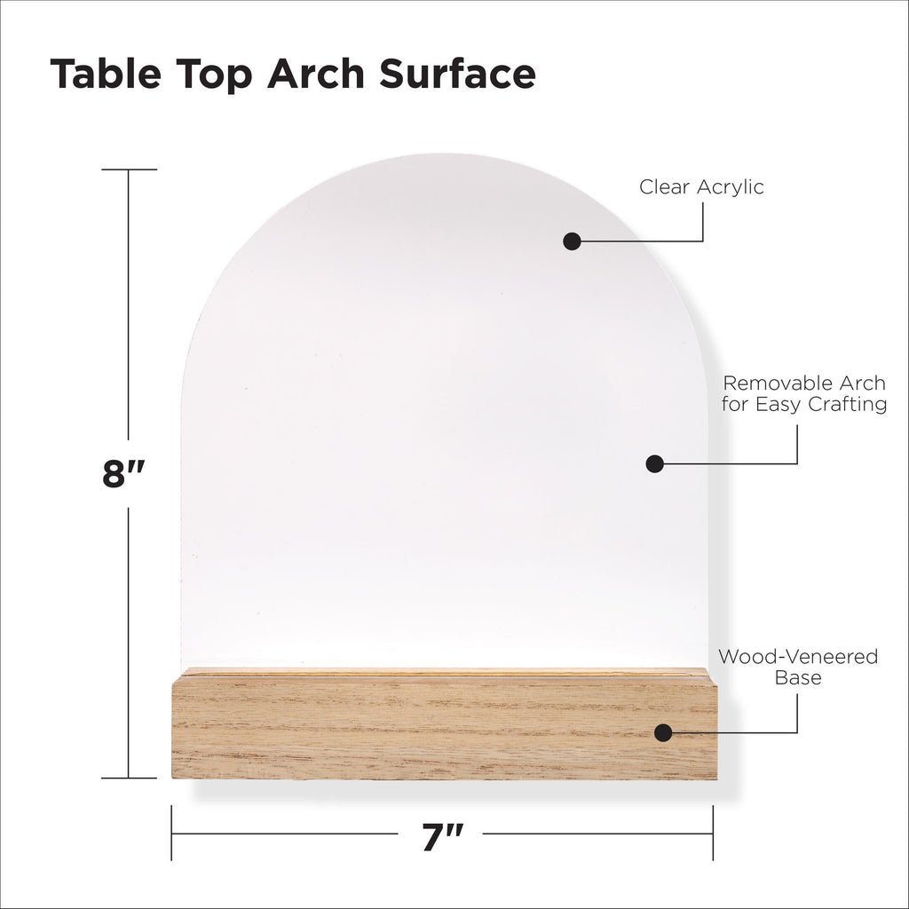 Plaid Fragment Effects Tabletop Arch Surface, 8" x 7"