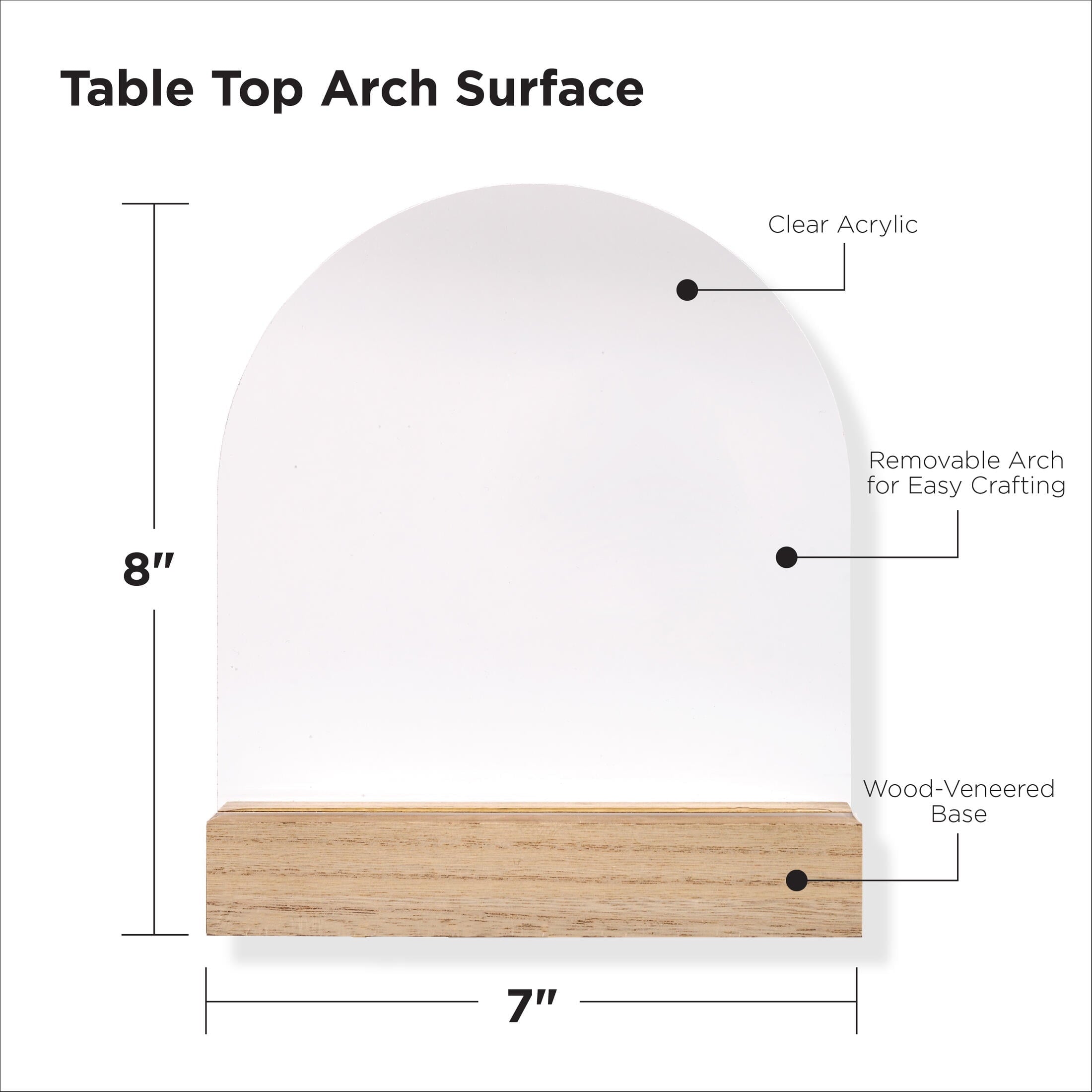 Plaid Fragment Effects Tabletop Arch Surface, 8" x 7"