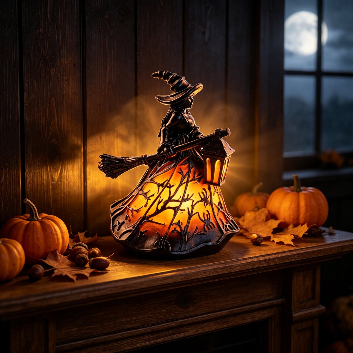 Clearance Halloween Decor-Halloween Decorations Indoor-Light up Ghost in Glass Like-Cute Ghost with Light for Home Kitchen Mantel Tabletop Party Decor and Holiday Decorations Best Halloween Gifts