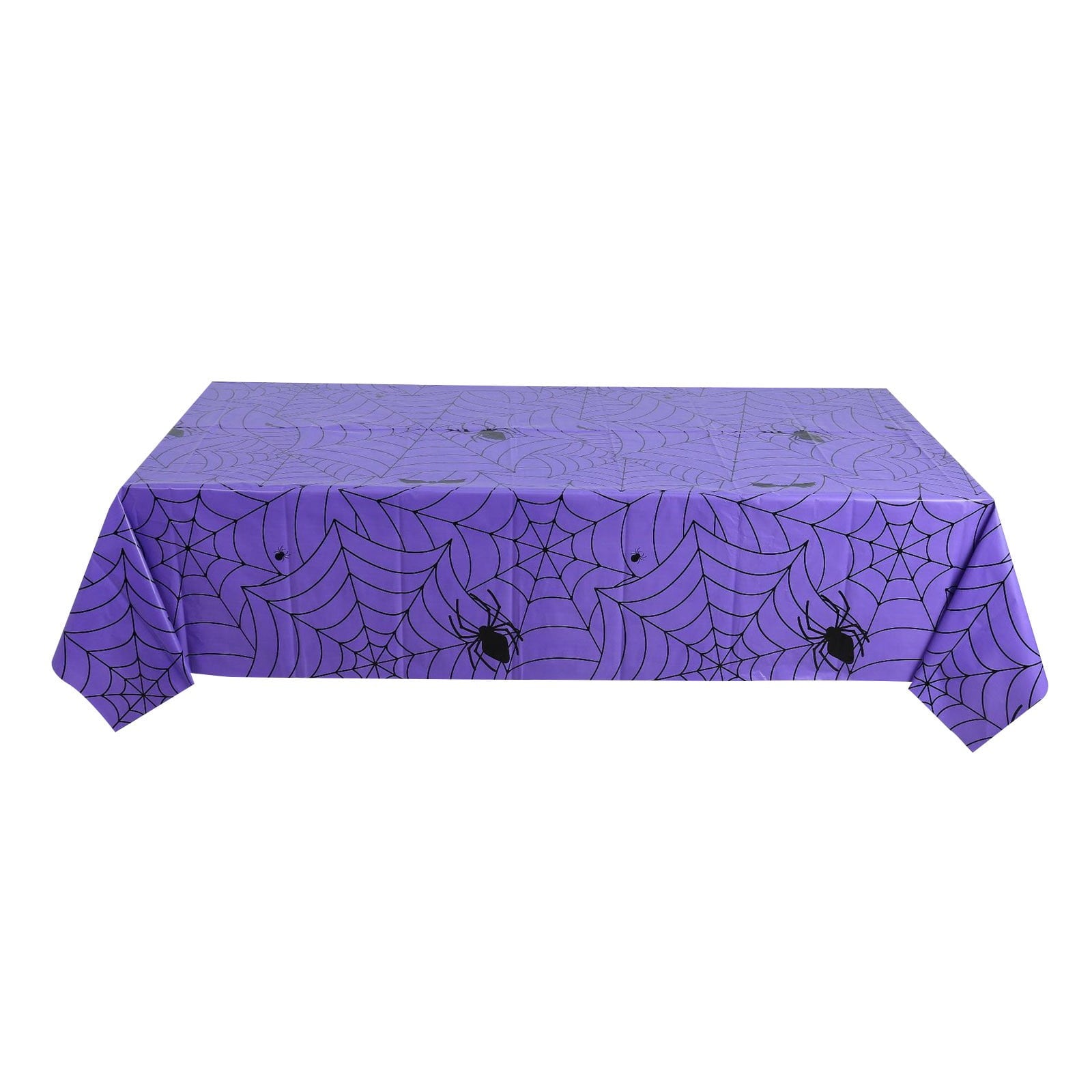 RnemiTe-amo Halloween Spiderweb Tablecloth Rectangular Plastic Spider Web Table Cloth Halloween Decoration Tablecloth Length Halloween Tablecloth Halloween Theme Party Decoration Tablecloth