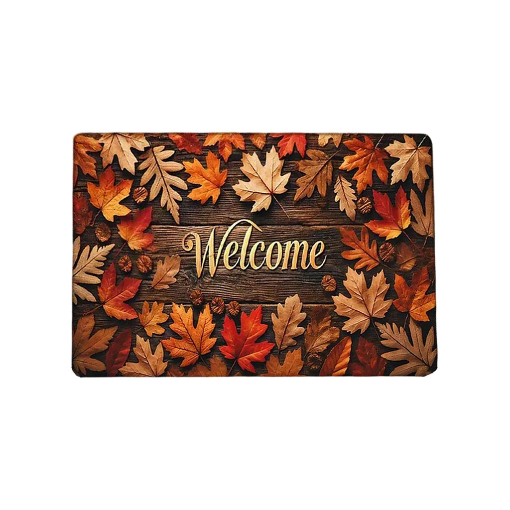 Autumn Door Mat for Entryway, 16x24 Inch, Fall-Themed Floor Doormat for Home Decor, Non-Slip Rug Mat for Living Room, Kitchen, Bedroom, Gifts for Fall Lovers (E)