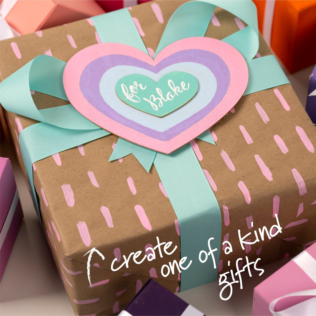 (2 pack) Plaid Surfaces Layered Wood Shape, Heart