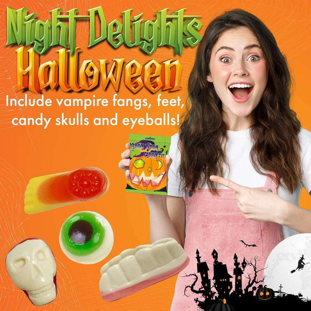 Fusion Select Halloween Gummy Candy Spooky Gummies Candy Food Snacks - Creepy Party Bag Favors For Trick Or Treat - Scary Novelty Chewy Bites (Eyeballs Gummy)
