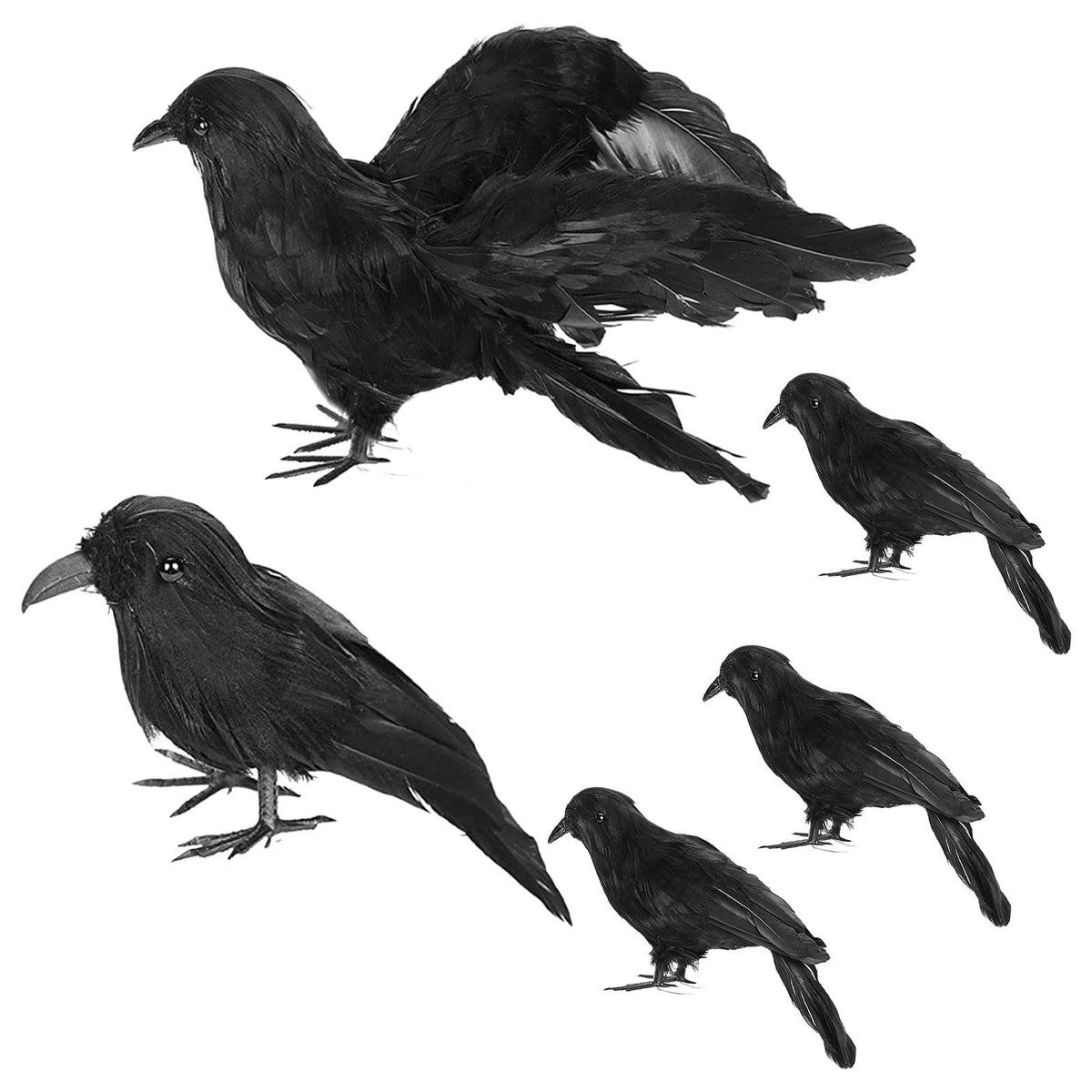 Gothic Mysterious Crow LED Light Luminous Sculpture, Resin Gothic Home Decor Accent, Raven Lamp for Halloween Gift, Bedroom Bedside, Living Room