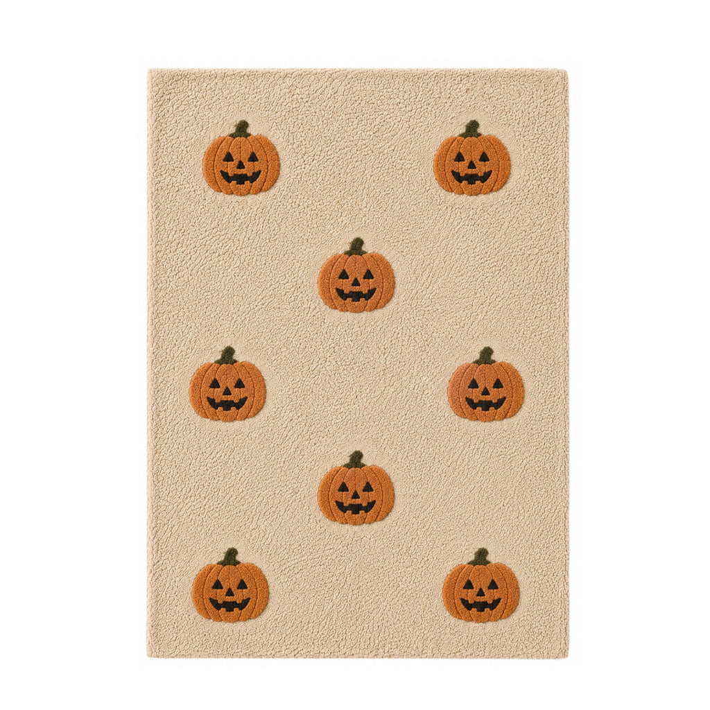 PYURTEP Halloween Door Mat Pumpkin Bat Pattern Entryway Doormats Non-Slip Indoor Outdoor Welcome Mat for Halloween Decor