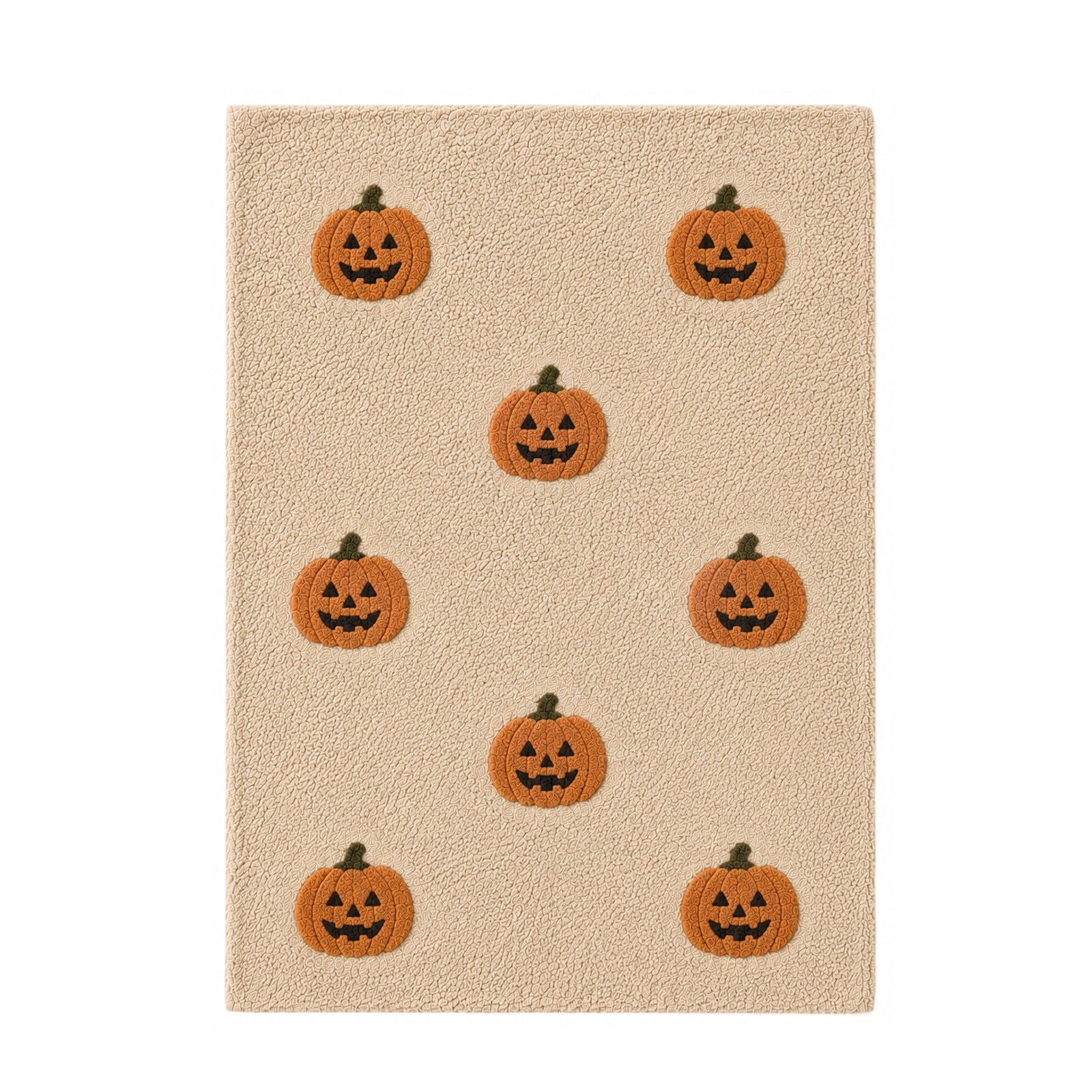 PYURTEP Halloween Door Mat Pumpkin Bat Pattern Entryway Doormats Non-Slip Indoor Outdoor Welcome Mat for Halloween Decor