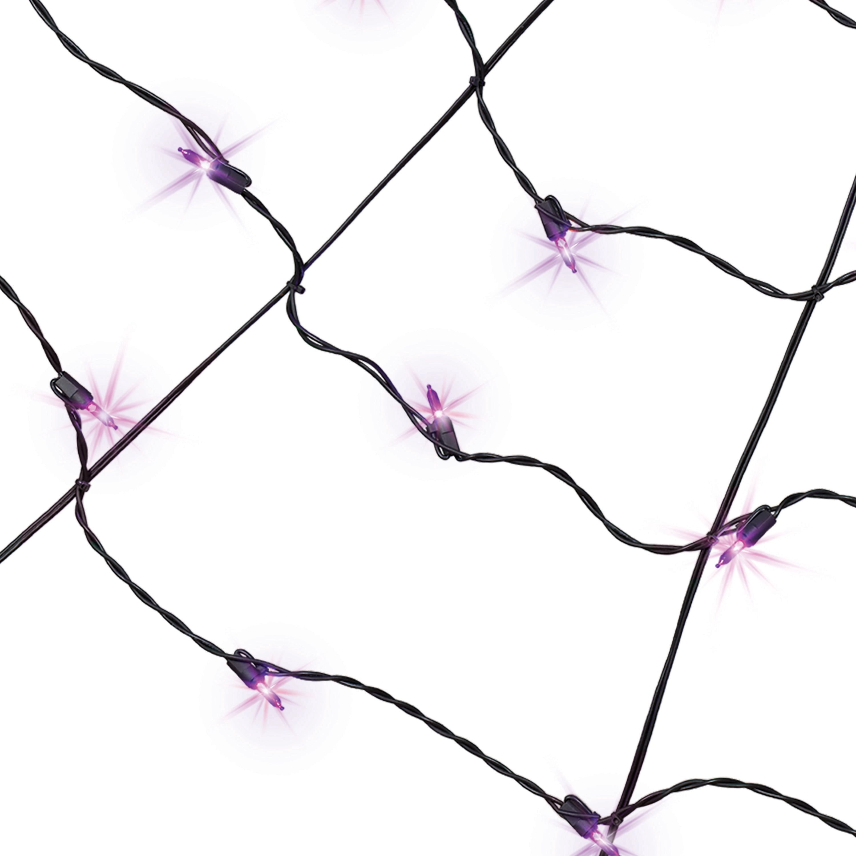 Indoor/Outdoor 30-Count LED Corner Web Lights, Multicolor, 30" x 30", Halloween by Way To Celebrate