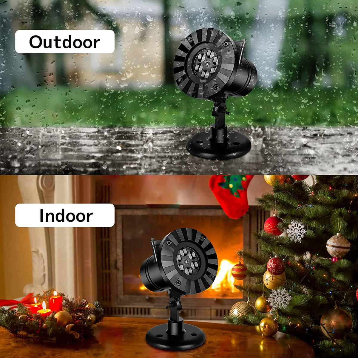 Led Christmas Lights Indoor Outdoor Projector Light 16 Patterns Rotating Projection Lampfor Halloween, Holiday, Party, Birthday Decoration