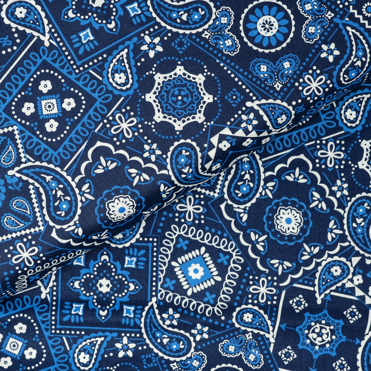 (2 pack) Waverly Inspirations Sewing & Craft Fabric, Bandana Ink Lapis, 1 Yard Precut, 100% Cotton, 44 in Wide, for Quilting & Sewing