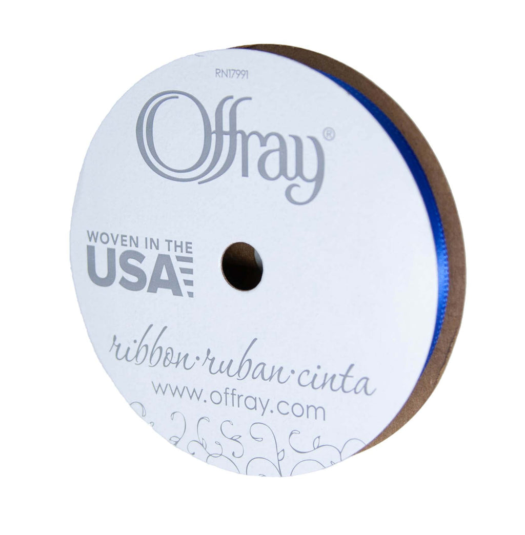 Offray Ribbon, Red Wine 3/8 inch Single Face Satin Polyester Ribbon, 18 feet