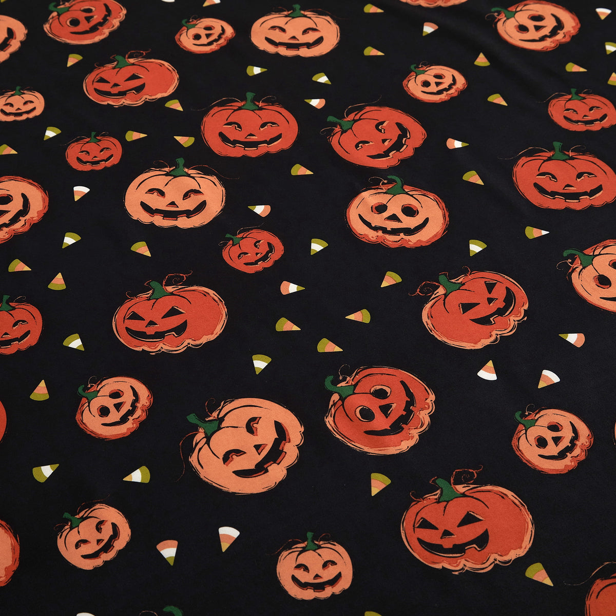 Way To Celebrate Jack-o'-Lantern Shower Curtain Set with 12 Hooks, Black