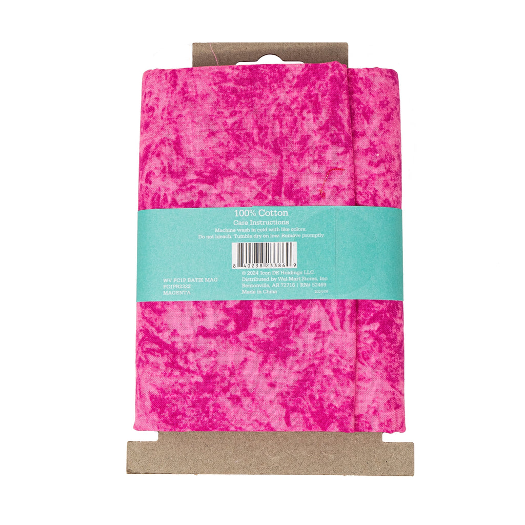 Waverly Inspirations 1 Yard Cut 100% Cotton Sewing & Craft Fabric, Batik Magenta, 44 in Wide