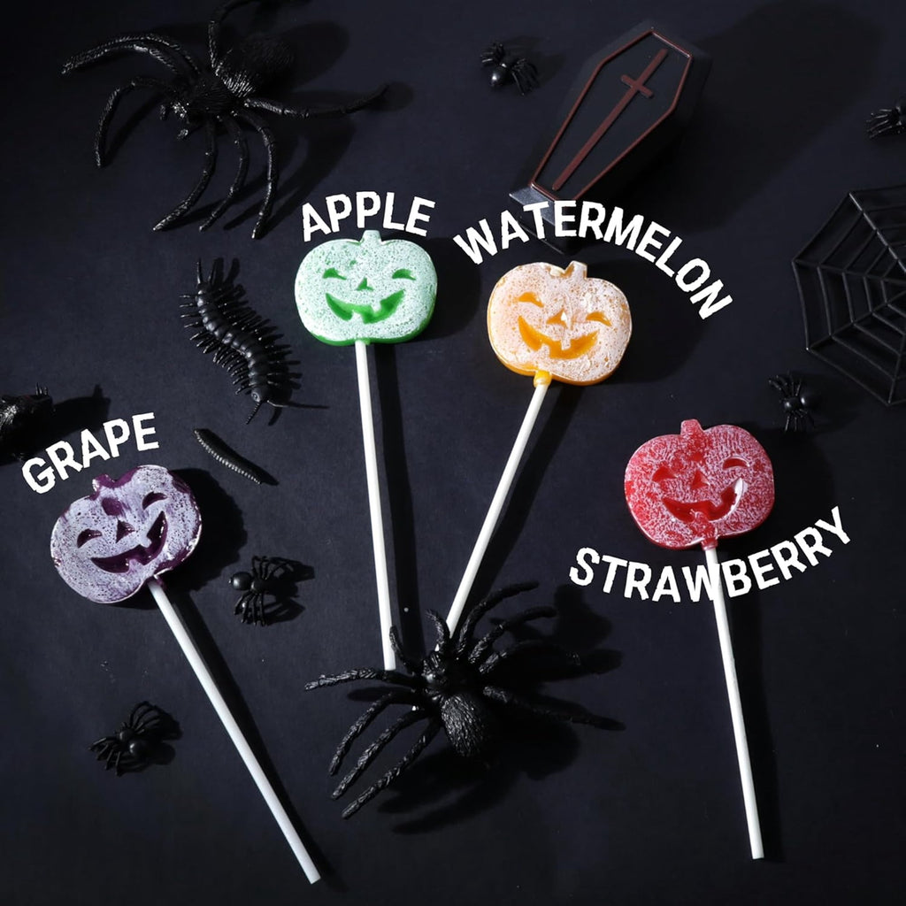 Pumpkin Tattoo Lollipops, Halloween Candy, 24 Count, 10.16 Ounce Box