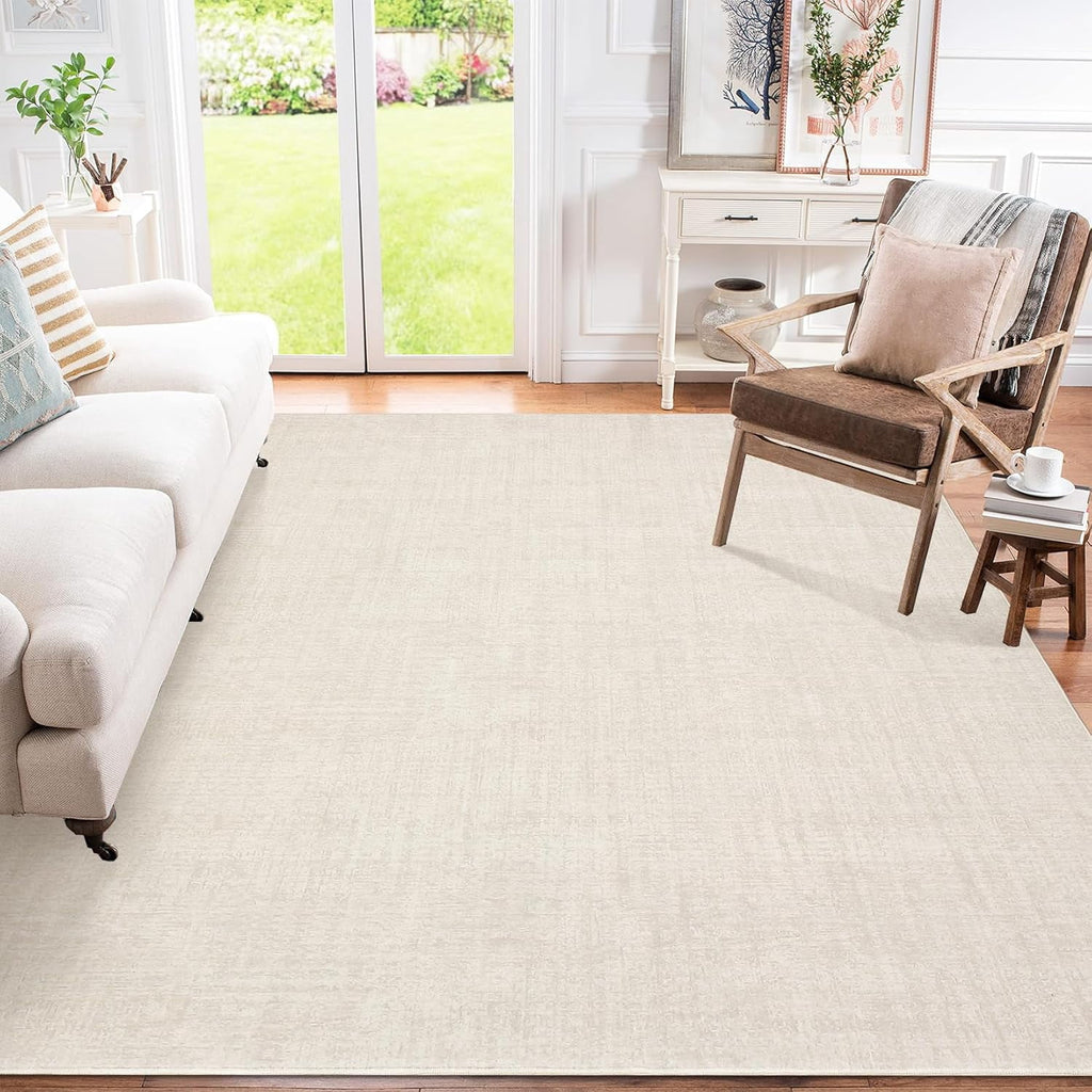 Modern Runner Rugs 2x6 Narrow Solid Color Hallway Rugs, Non-Shedding Low Pile Accent Carpet, Foldable Ultra-Thin Indoor Floor Cover for Laundry Room, Bedroom, Kitchen, Beige Brown