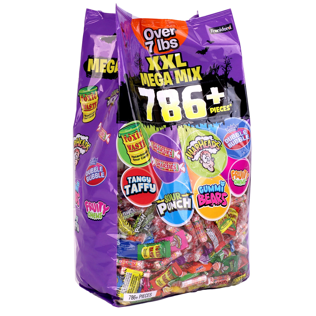 Frankford Mega Mix XXL Assorted Hard and Gummy Halloween Candy Bag - 786+ Pieces