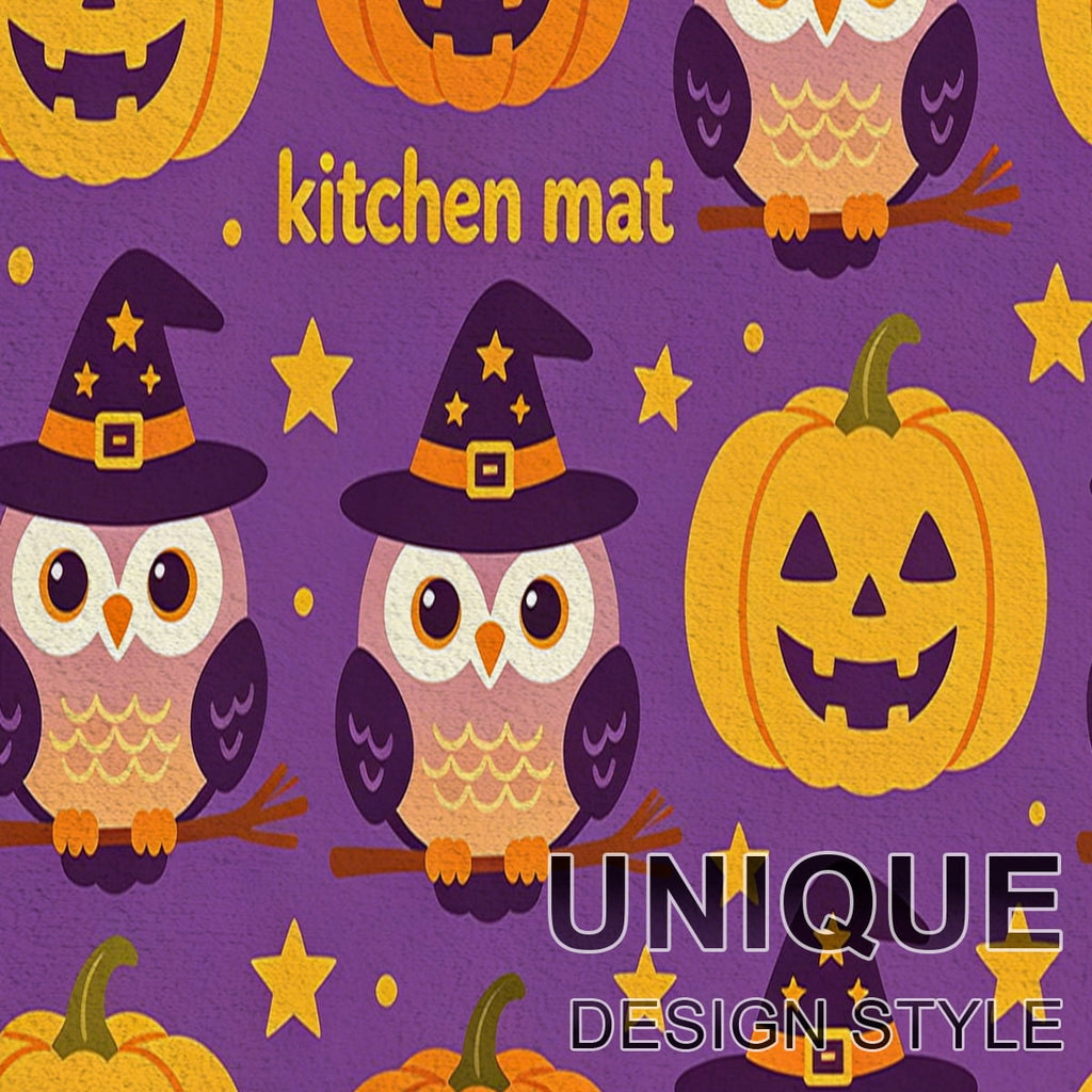 CCTFS Halloween Pumpkin Bat Candy 1Pc Flannel Mat and Kitchen Rugs,Soft Non-slip,Perfect for Home Bathroom