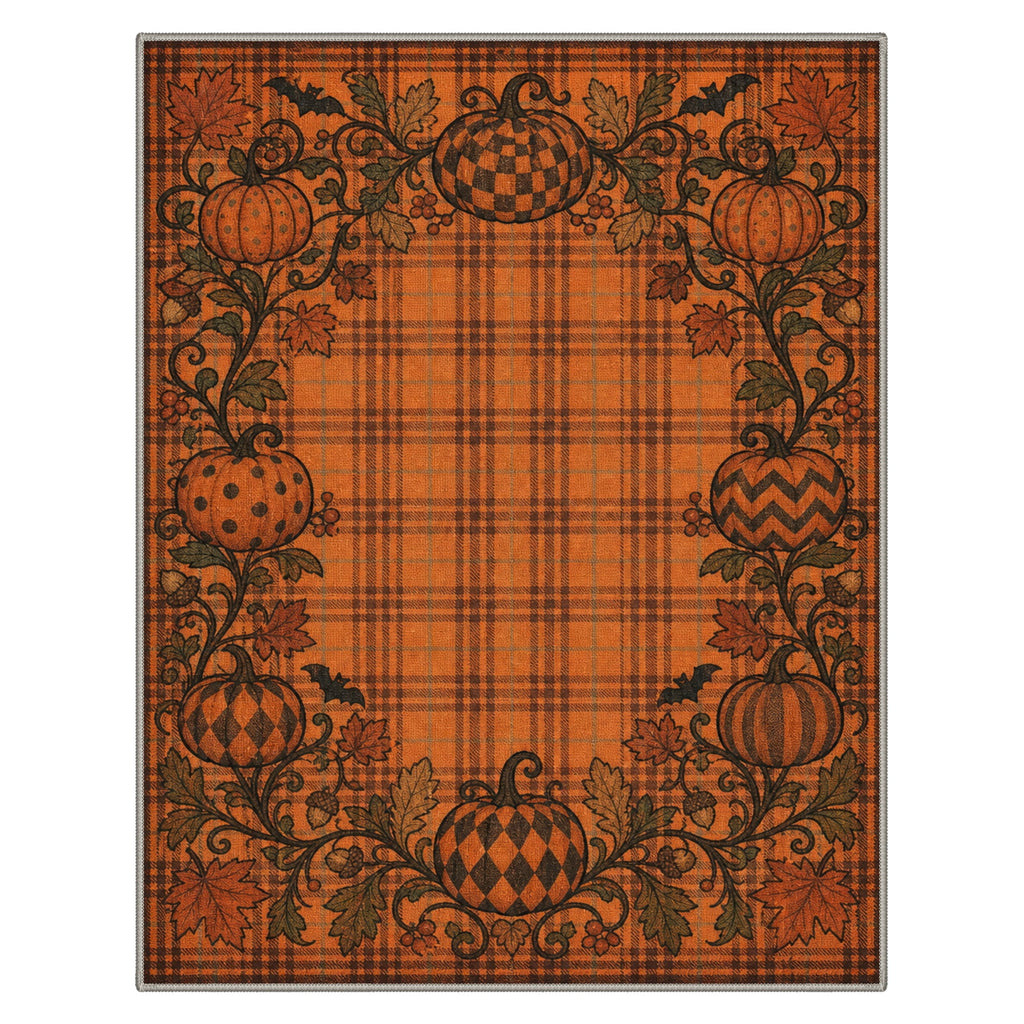 GENIMO 2'x7' Halloween Runner Rug, Washable Non Slip Soft Vintage Witch Indoor Outdoor Hallway Runner for Porch Patio Kitchen Entryway, Vintage Black