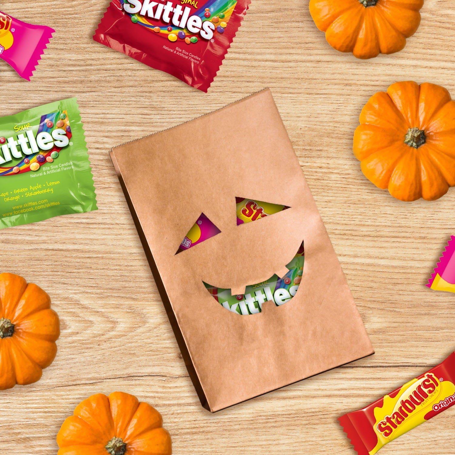 Skittles Fun Size Chewy Halloween Candy Variety Pack - 50 Ct Bulk Bag