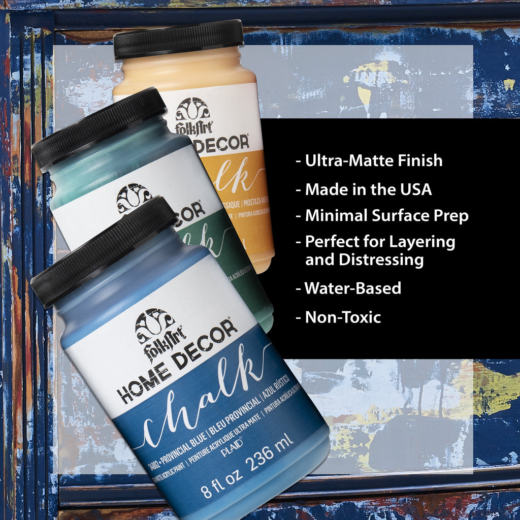 FolkArt Home Décor Chalk Acrylic Craft Paint, Sheepskin, Ultra Matte Finish, 8 fl oz
