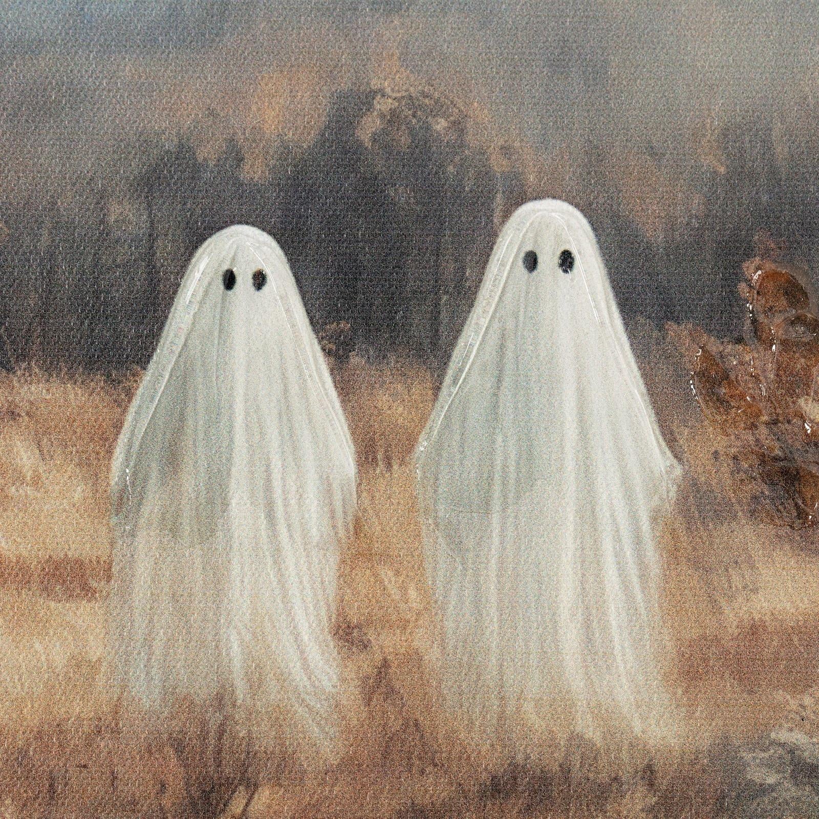 My Texas House Ghost Walk Halloween 14x11 Framed Canvas Art Print