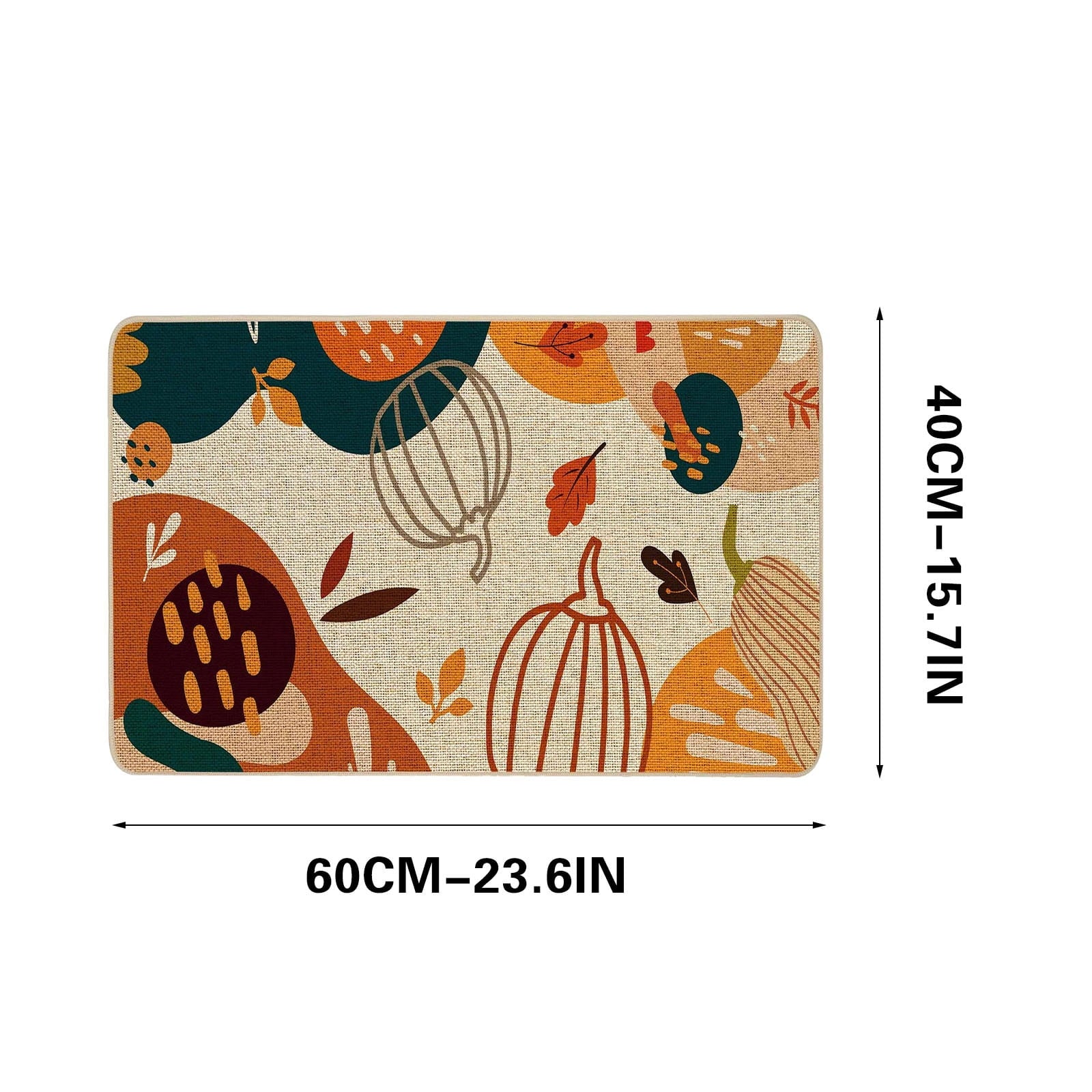 JOGZMZ Halloween Floor Mat Home Entrance Thanksgiving Pumpkin Thick Foot Mat Crystal Velvet Floor Mat 16×24 in