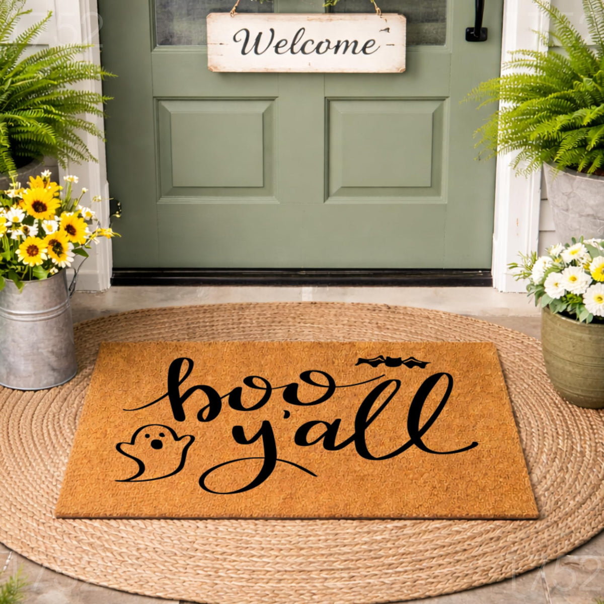Boo Yall Halloween Door Mat | Funny Doormat | Welcome Mat | Funny Door Mat | Fall Autumn Decor Gift | Home Doormat | Custom Doormat