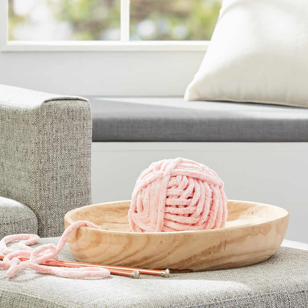 Mainstays Chenille Heathered Yarn Multi-Pastel, 33 Yards, 100 Percent Polyester, Super Bulky Weight