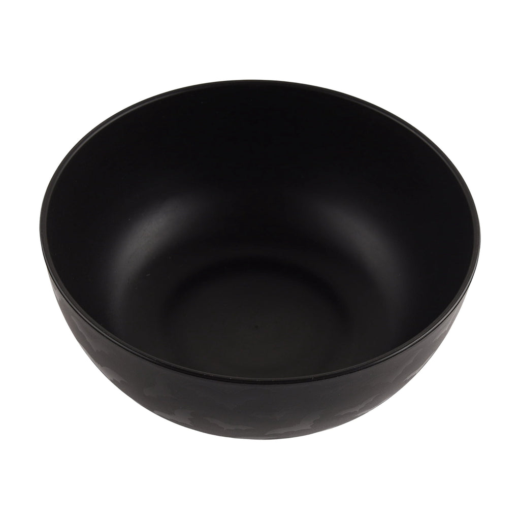 Mainstays 38 Ounce Round Plastic Etched Bats Bowl, Black