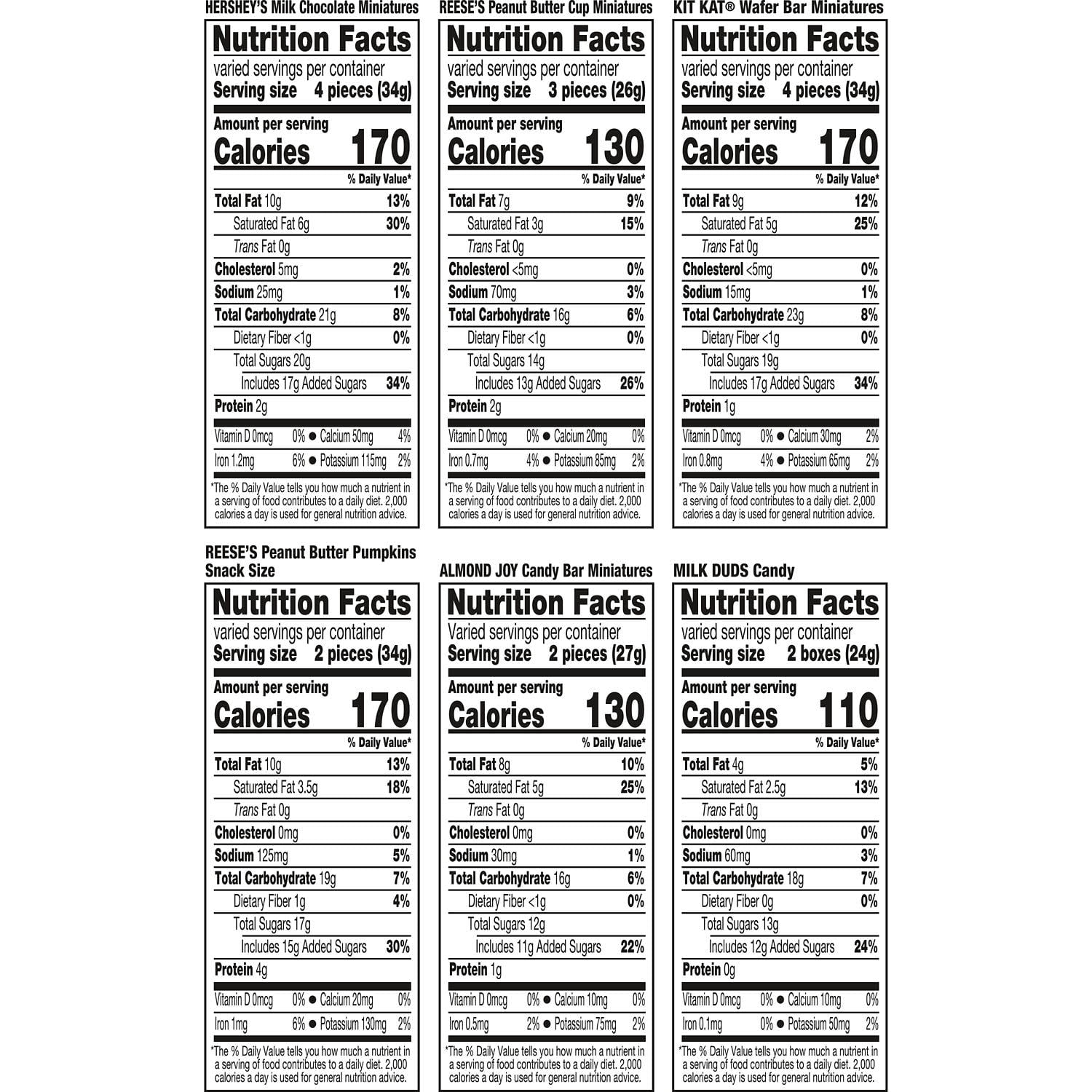 Hershey Assorted Chocolate, Halloween Candy Variety Bag, 23.05 oz (55 Pieces)