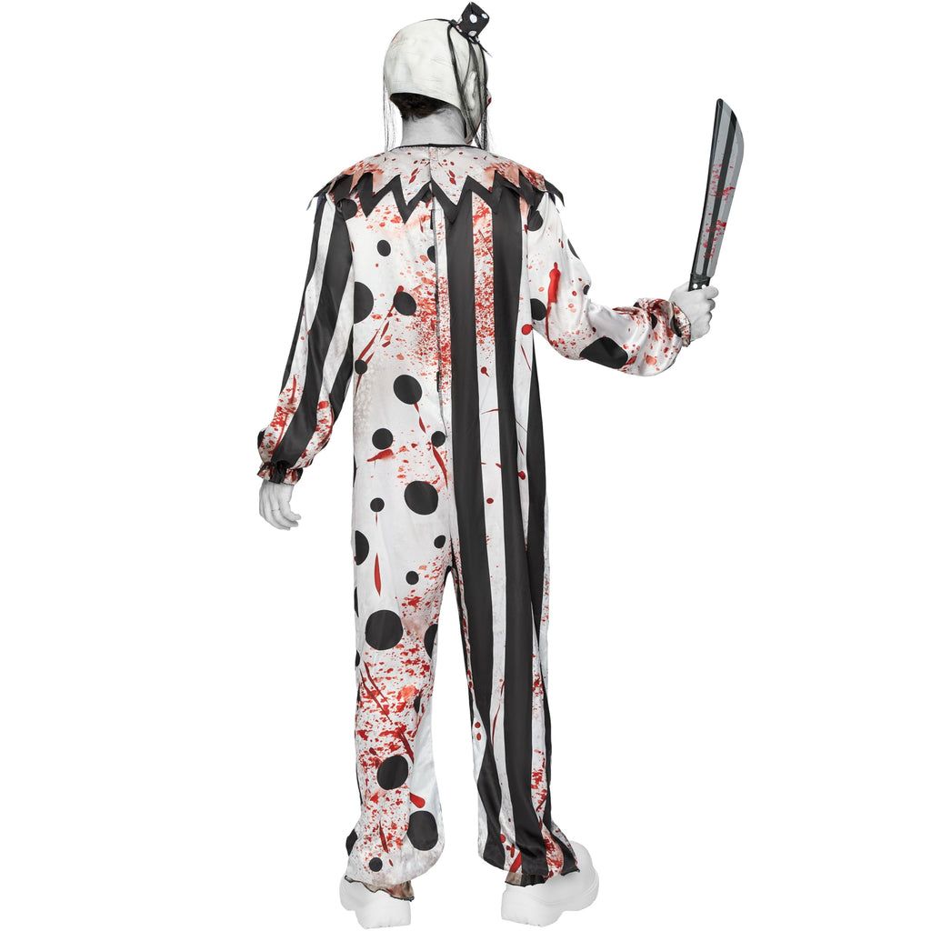 Joyfy Scary Clown Costume for Men Adult Halloween Costumes Killer Clown Halloween Outfit Set Fancy Dress Cosplay