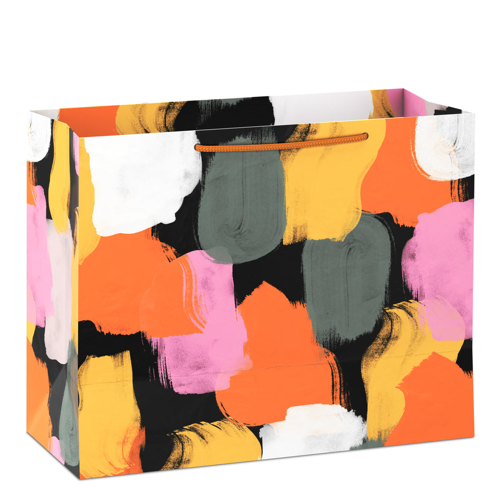 Hallmark Large Halloween Gift Bag with Gift Tag (Brushstrokes), 1 Count
