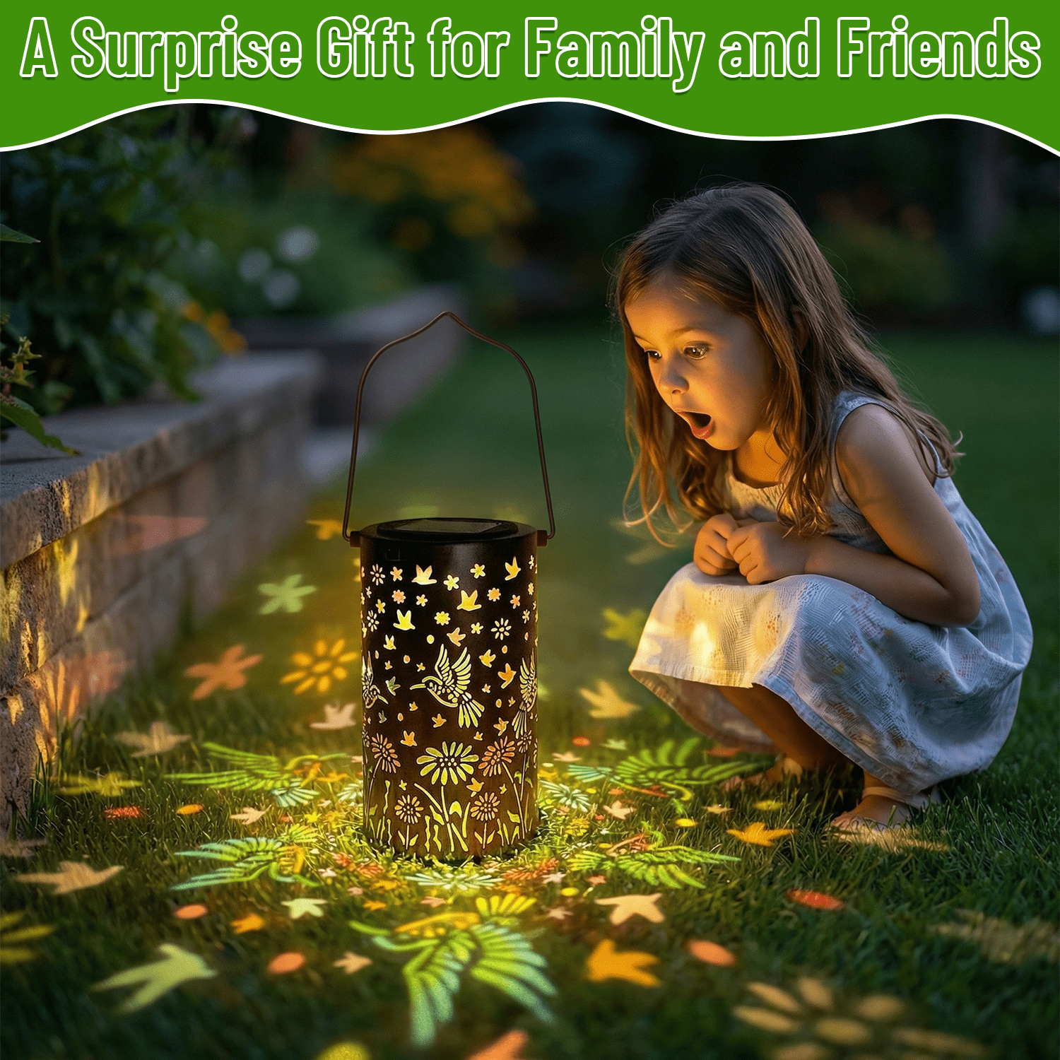Colorful Solar Lanterns IP65 Outdoor Waterproof, Mother's Day Gifts for Women Mom Grandma - LED Colorful Sunflower Solar Lights Metal Hanging Lantern for Patio Yard Porch