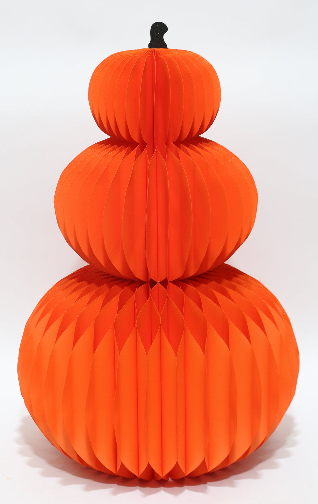 35-Inch Honeycomb Centerpiece Stacked Pumpkin for Seasonal Decor