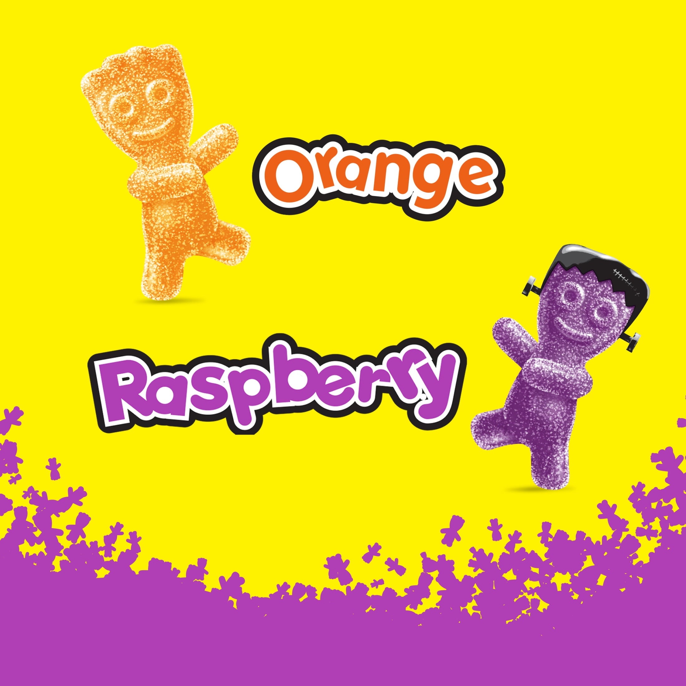 SOUR PATCH KIDS Zombie Orange & Purple Soft & Chewy Halloween Candy, 3.5 oz