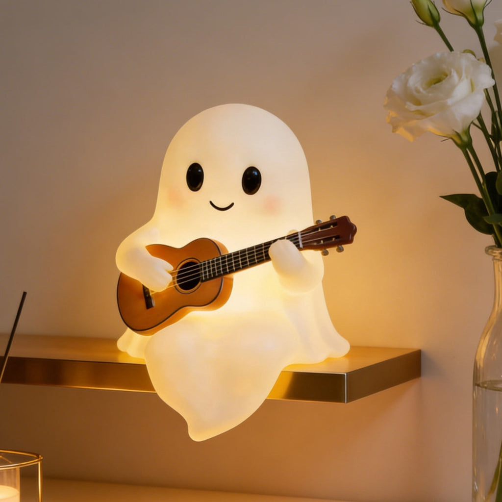 Ghost Night Light Halloween Decorations Bedside Night Light with Tap Control, Dimmable Nursery Decor Lamp, Fun Ghost Gift for K*ids, Halloween Room Decor, Ghost Lamp