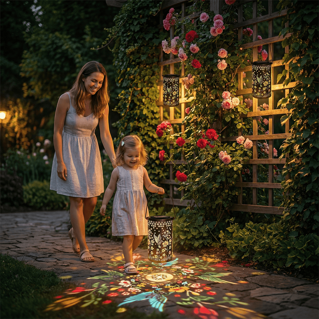 Colorful Solar Lanterns IP65 Outdoor Waterproof, Mother's Day Gifts for Women Mom Grandma - LED Colorful Sunflower Solar Lights Metal Hanging Lantern for Patio Yard Porch