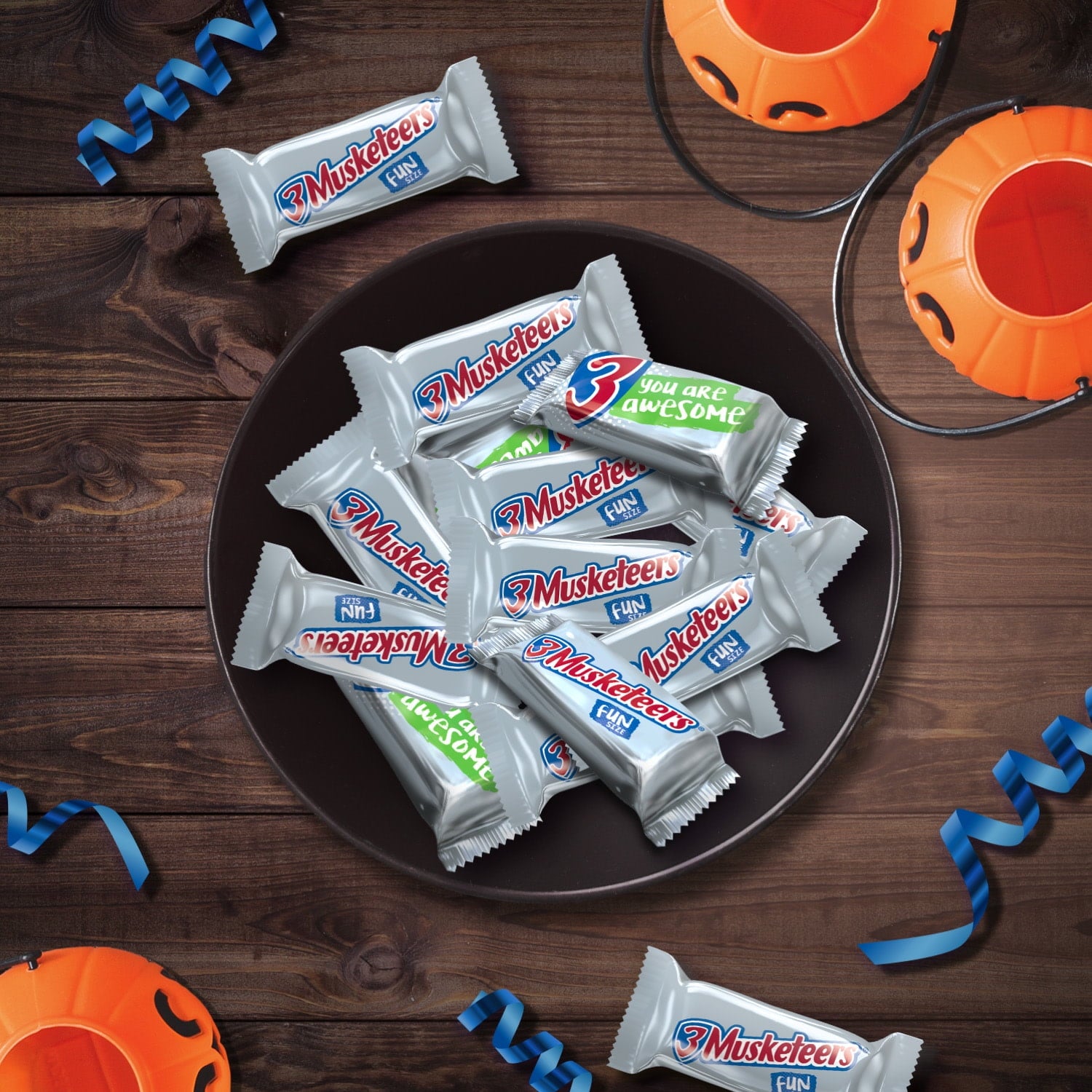 3 Musketeers Spooky Fun Size Halloween Chocolate Candy - 10.48oz Bag