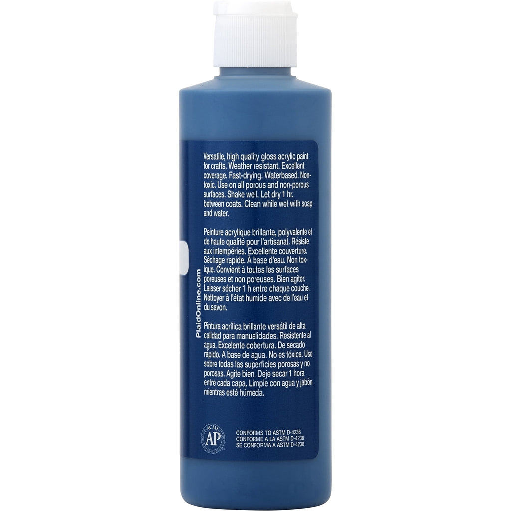 Apple Barrel Acrylic Craft Paint, Gloss Finish, White, 8 fl oz