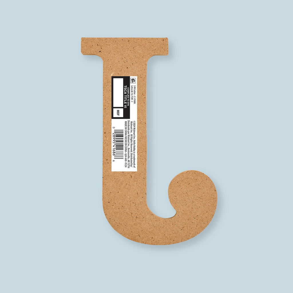Plaid Unfinished Wood MDF 5" Letter for DIY Arts and Crafts, A