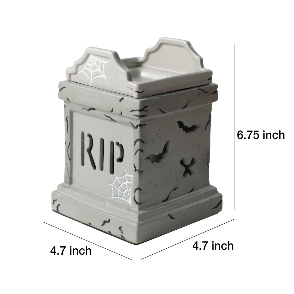 Better Homes & Gardens Halloween Ceramic Electric Plug-in Wax Melt Warmer with Farm Apple Pumpkin Wax Melts, Spooky Ghost