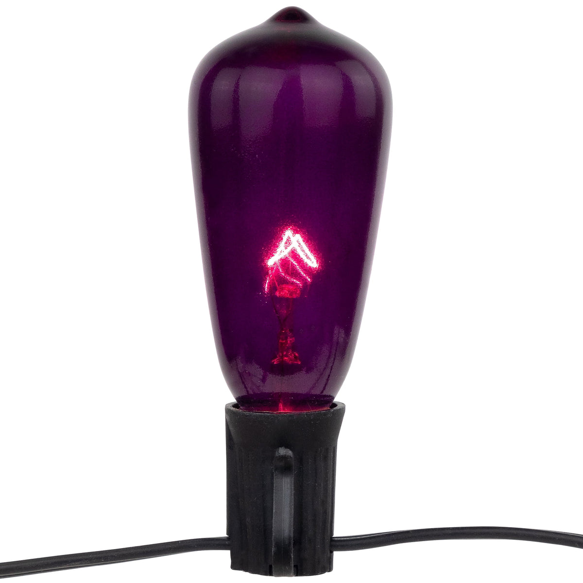 Northlight Edison Style Halloween Lights - Purple - 9' Black Wire - 10ct