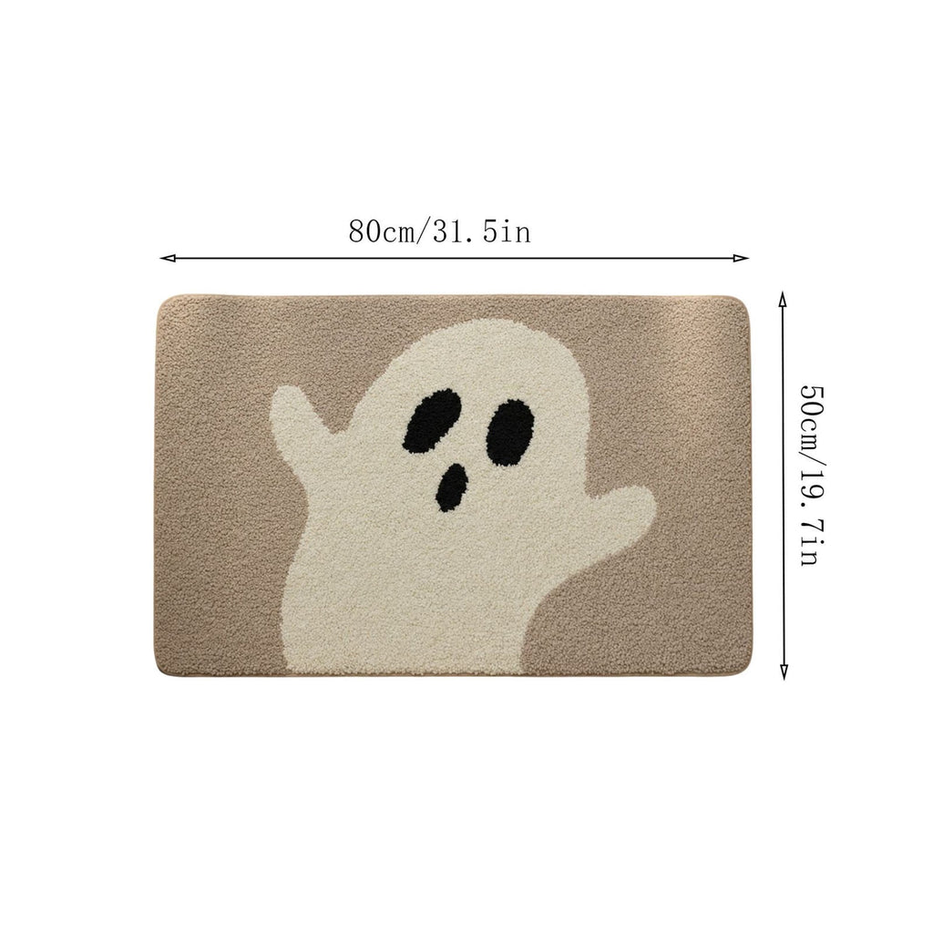 WWC Halloween Door Mat, 32x20 inch Halloween Decor Thick Non Slip Ghost doormat, Entryway Rug for Fall Party Indoor Outdoor Front Porch