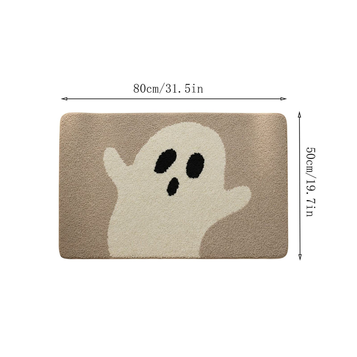 WWC Halloween Door Mat, 32x20 inch Halloween Decor Thick Non Slip Ghost doormat, Entryway Rug for Fall Party Indoor Outdoor Front Porch