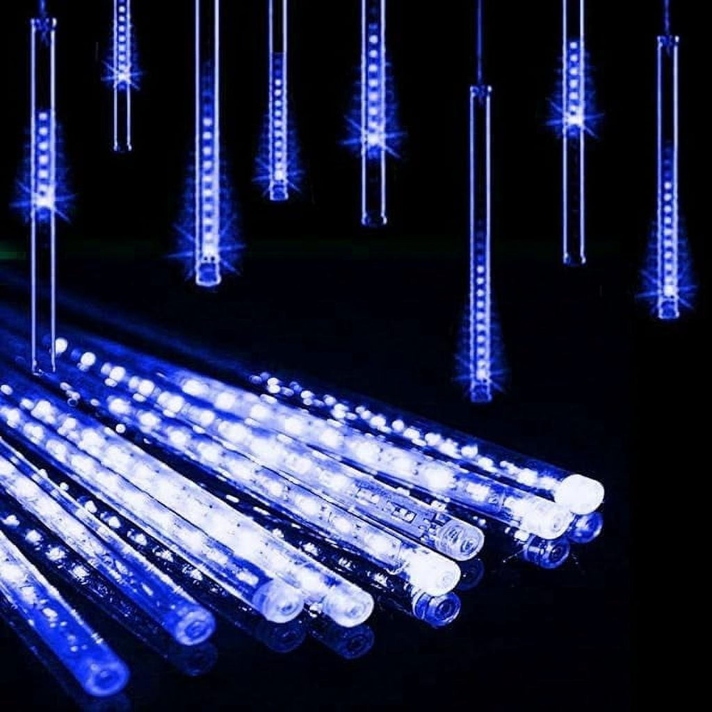 LED Outdoor String, Rain Lights,Meteor Lights,Meteor rain Lights 30cm 10 Tube Solar rain Lights with for Christmas Parties Wedding Christmas Tree