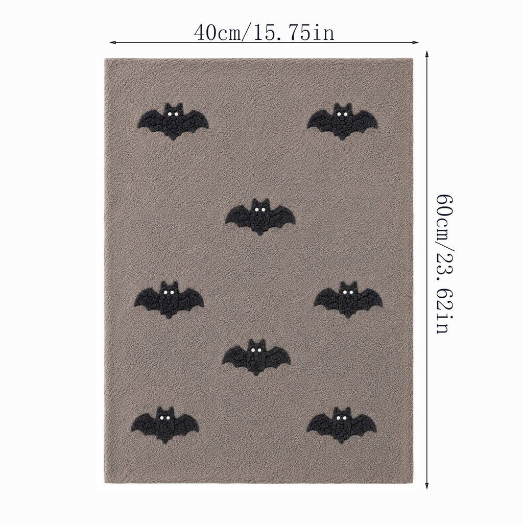 OutmaxHome Halloween Theme Cute Ghost Print Doormat, 15.8x23.6 Inch Non-Slip Absorbent Mat, Easy to Clean, for Front Door, Porch, Farmhouse