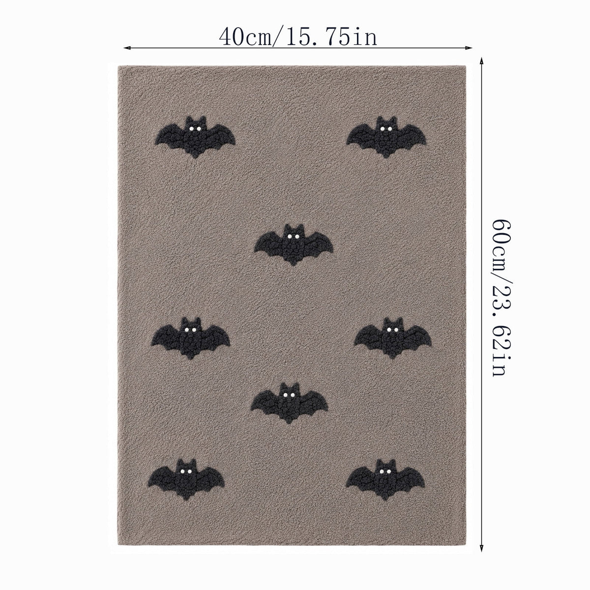OutmaxHome Halloween Theme Cute Ghost Print Doormat, 15.8x23.6 Inch Non-Slip Absorbent Mat, Easy to Clean, for Front Door, Porch, Farmhouse
