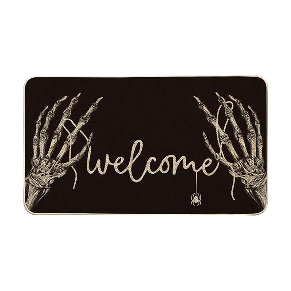 Halloween Welcome Doormat, Indoor Outdoor Entrance Floor Mat, Trick or Treat Decorations Doormat, Non Slip Halloween Decor Funny Mats