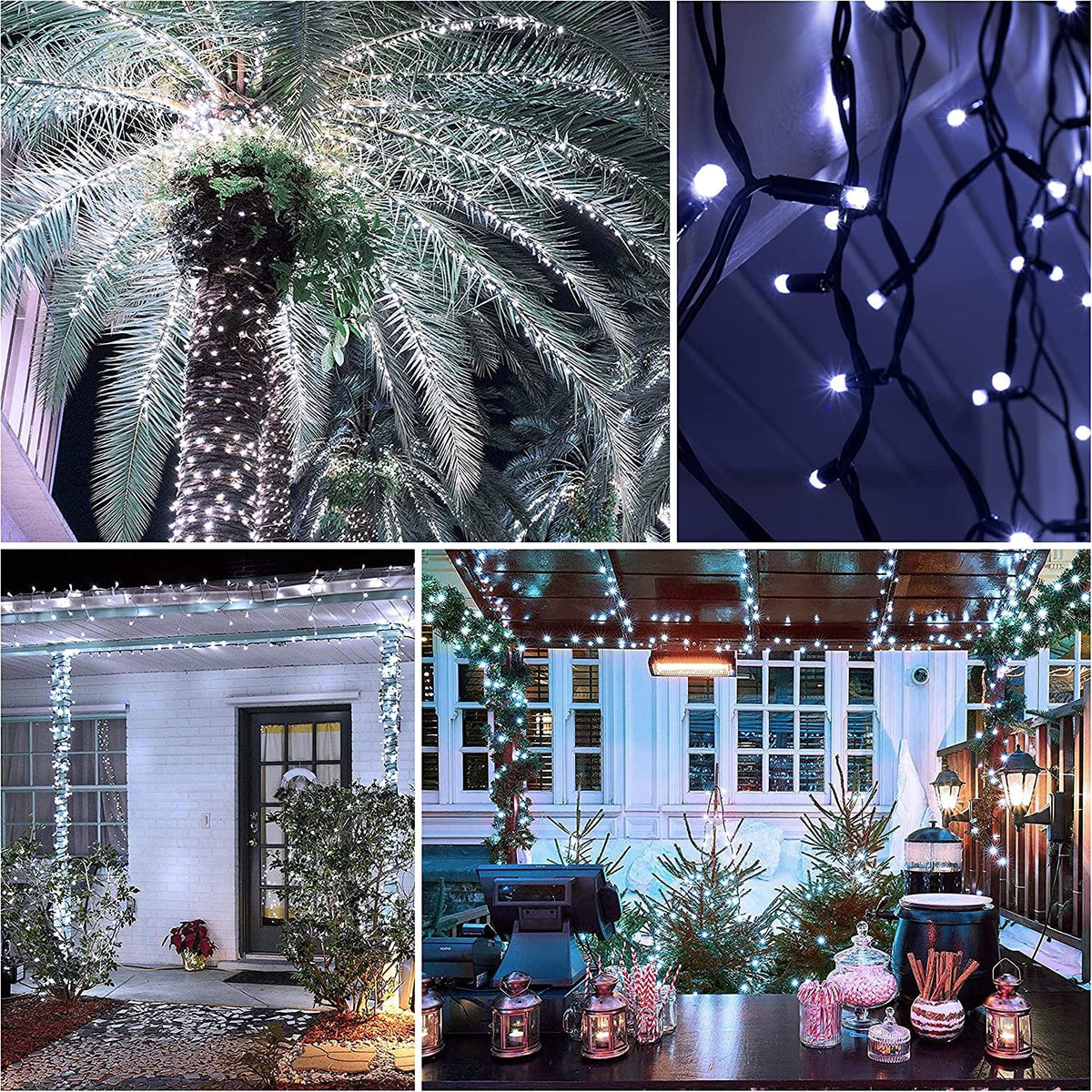 GooingTop Solar String Lights 52.3ft 160 LED Solar Tree Lights Outdoor Waterproof,Camping String Lights Yard Lights Christmas Lights with 8 Modes for Tree Wedding Holiday Party(Warm White)