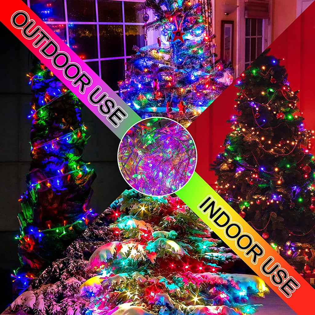 JMEXSUSS 33ft 100 LED White Christmas Lights, 8 Modes Connectable Clear Wire Twinkle Fairy String Lights Indoor, Plug-in Christmas String Lights Outdoor Waterproof for Christmas Wedding Party Tree