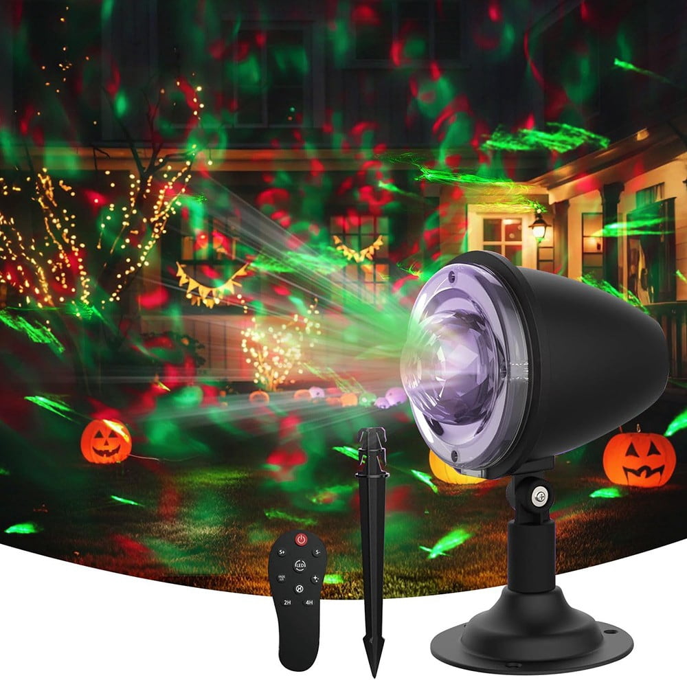 10 Colors Outdoor LED Landscape Projector Lights Holiday with Remote and Timer